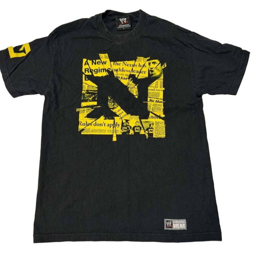 Vintage Wwe The Nexus We Are One Wade Barrett Black Graphic T-Shirt Mens L J1